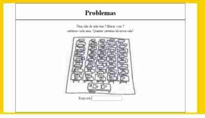 Jogo de matemática resolva os probleminhas